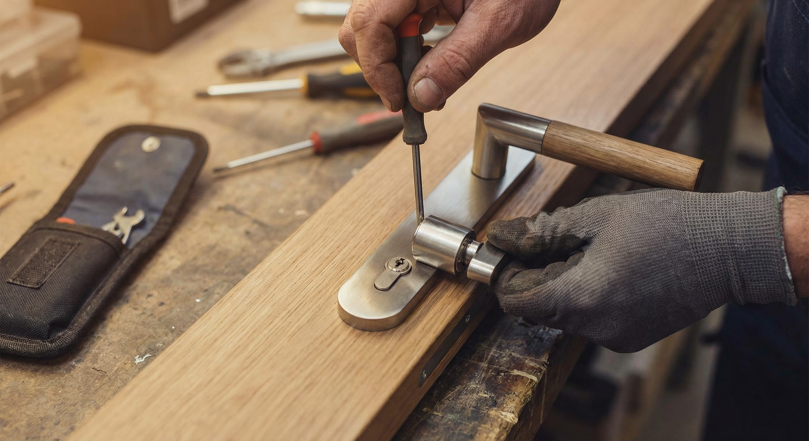 Schlüsseldienst tauscht Schließzylinder